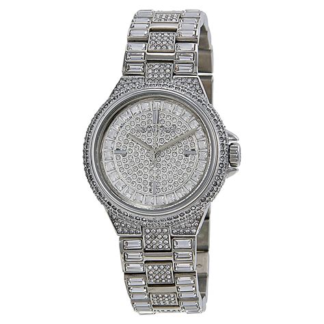 michael kors watch silver women's|michael kors camille women's watch.